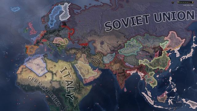 HOI4 Timelapse - What if Manchukuo and Mengjiang were puppets of the Soviet Union in WW2? смотреть онлайн