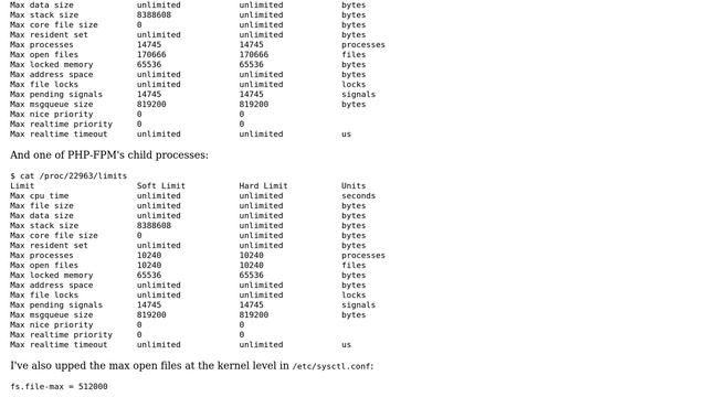 "Too many open files" Apache error even with increased ulimit and sysctl смотреть онлайн