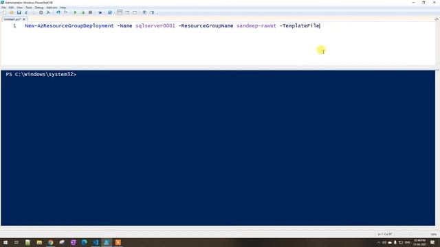 Lec-182 Azure in Hindi - Azure Resource Manager - Lab 7 Create SQL Server With ARM Template смотреть онлайн