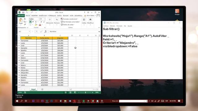 Cómo Filtrar Tablas en Excel Usando el Método Range.Autofilter смотреть онлайн