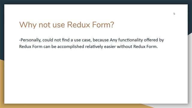 9 why not use Redux form смотреть онлайн