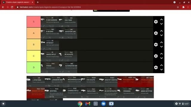 apex legends weapon tier list (as of war games) смотреть онлайн