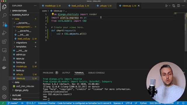 Django & Plotly.- Plotly Line Charts / Django Form & Template integration смотреть онлайн
