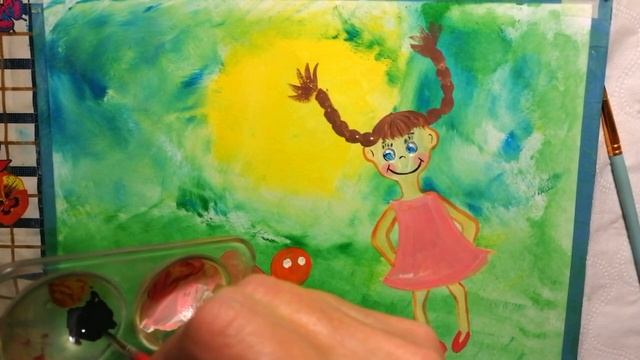 Как нарисовать маленькую девочку. смотреть онлайн