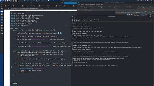 Insecure Deserialization: Lab #8: Developing a custom gadget chain for Java deserialization смотреть онлайн