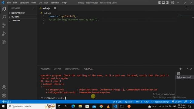 'nodemon' is not recognized as the name of a cmdlet, function, script file error .#nodemon #nodejs смотреть онлайн