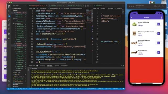 React Native Getir Clone #19 Sepet Ekranı Sepet Item List ve Devam Et Button Componentleri Oluşturm смотреть онлайн