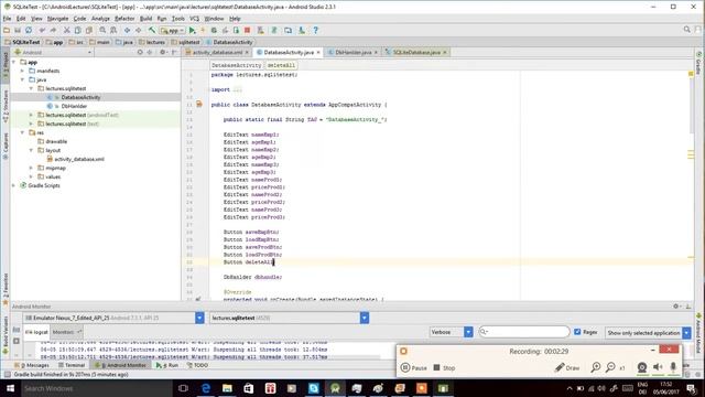Android SQLite Database with example Project : part 20 смотреть онлайн