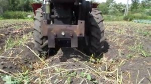 переделанная картофелекопалка грохотная в работе