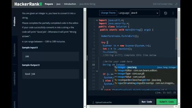 Java Int to String HackerRank Solution смотреть онлайн