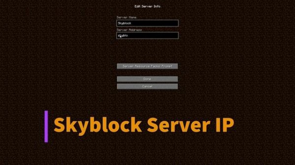 Minecraft Skyblock Server IP Address