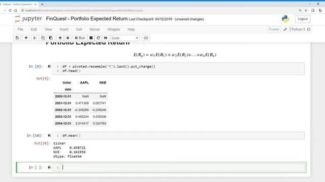 How to calculate portfolio expected return in Python? смотреть онлайн