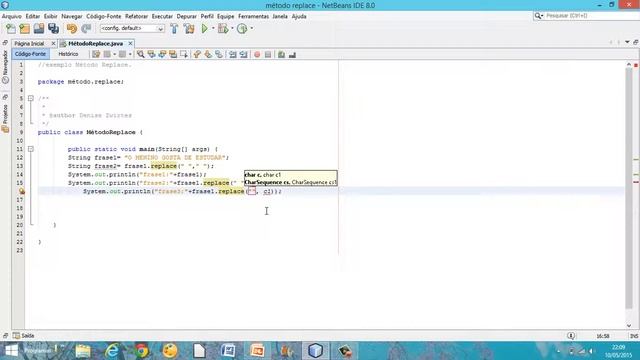 Java Método Replace смотреть онлайн