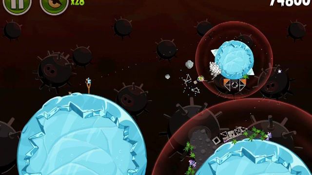 Angry Birds Space Danger Zone level 13 D-13 Danger Zone D-13 3 Stars Walthrough Tutorial смотреть онлайн