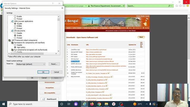 System Setting E-Tender// e tendering portal setting and setup for internet explorer, DSC & java смотреть онлайн