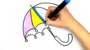 Рисунок раскраска ЗОНТИК. Как нарисовать ЗОНТ. Рисунки для детей/РАСКРАСКИ РАЗВИВАШКИ/