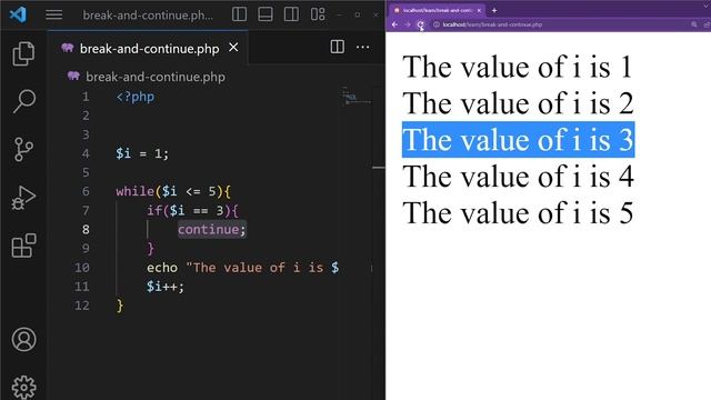 Break & Continue Statements in PHP | Tutorial 16 смотреть онлайн