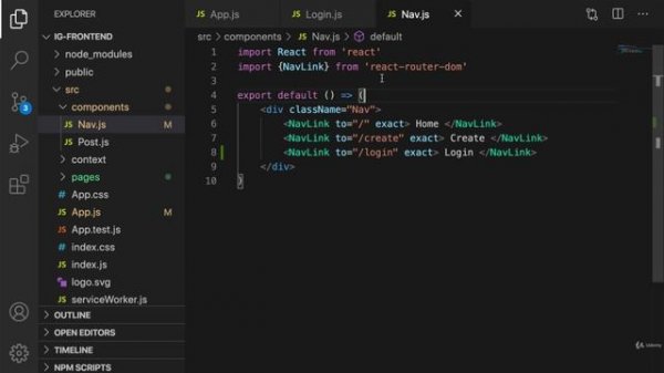 2. Custom Nav for logged  logged out in users + Login Page