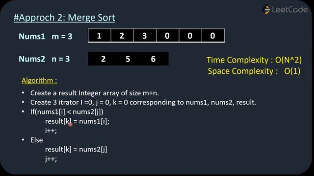 LeetCode Problem 88: Merge Sorted Array | How to Merge Two Sorted Arrays | LeetCode #interview#code смотреть онлайн