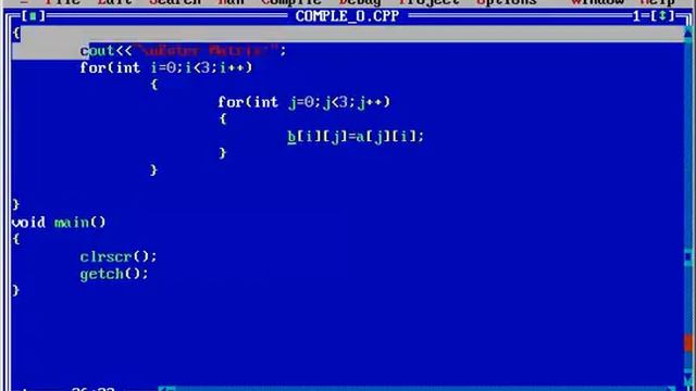 Matrix Transpose Using Overload Complementry Operator in C++ смотреть онлайн