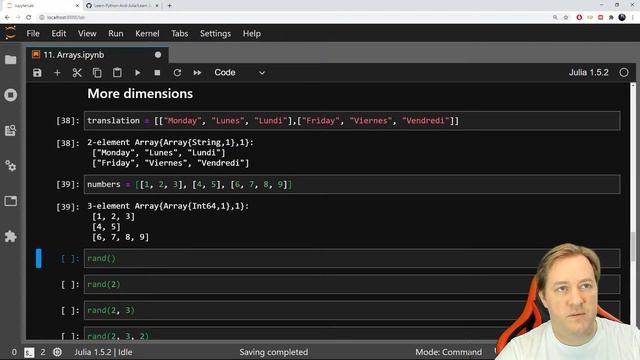 #13 Julia - Arrays in Julia (similar to Python's Lists) смотреть онлайн