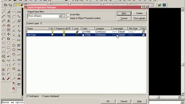 Temel Autocad 2000 Dersleri - 14. Bölüm: Layers (Katmanlar) смотреть онлайн