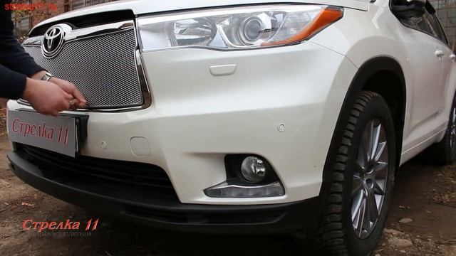 Защита радиатора Premium TOYOTA HIGHLANDER III (U50) 2014г.в. (Хром) - strelka11.ru смотреть онлайн