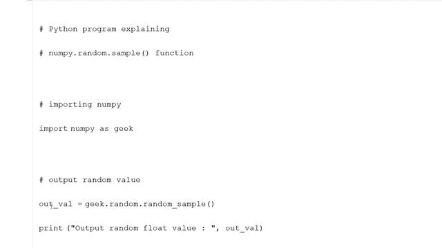 NumPy | Random Sample Function смотреть онлайн