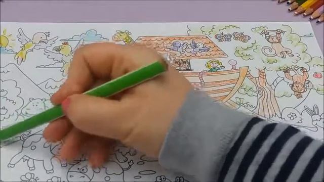 Ноев ковчег// раскраски для детей //Coloring Noah's Ark смотреть онлайн