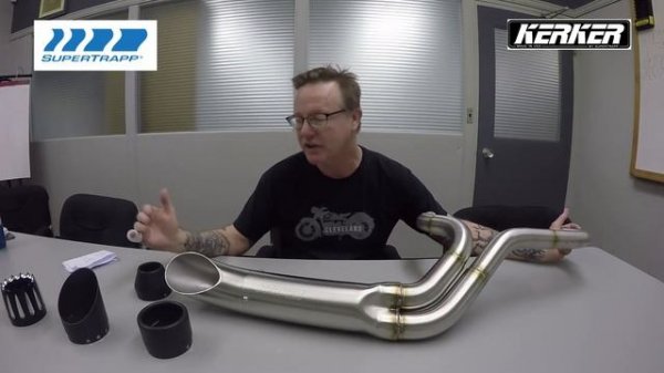 Kerker Bootlegger 2:1 Exhaust for Baggers
