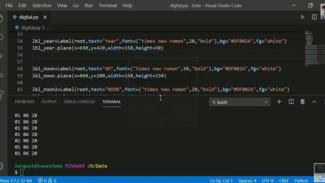 How to Create GUI Date in Python Tkinter #Hindi #webcode смотреть онлайн