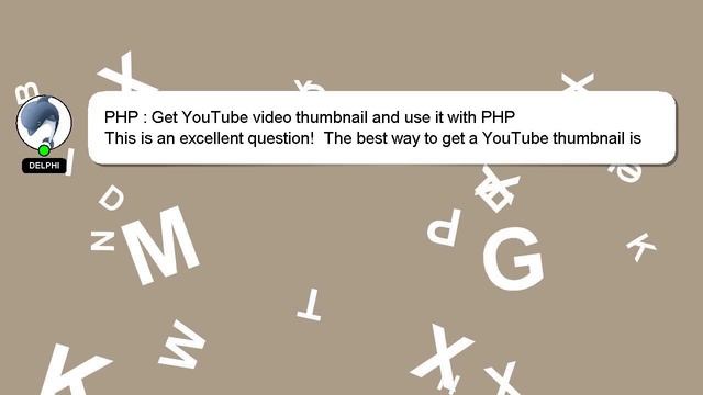 PHP : Get YouTube video thumbnail and use it with PHP смотреть онлайн