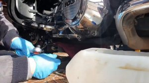 Как я провел зиму.Замена масла на Harley Davidson Touring.