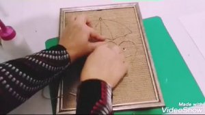 Как сделать картину из кофейных зёрен и джутовой нити.