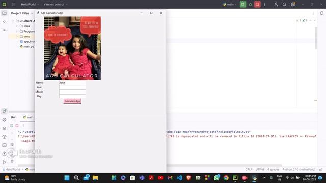 Age Calculator App using Python Tkinter смотреть онлайн
