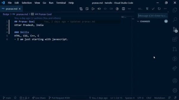 How to make Pull Request directly from vscode | Pull changes