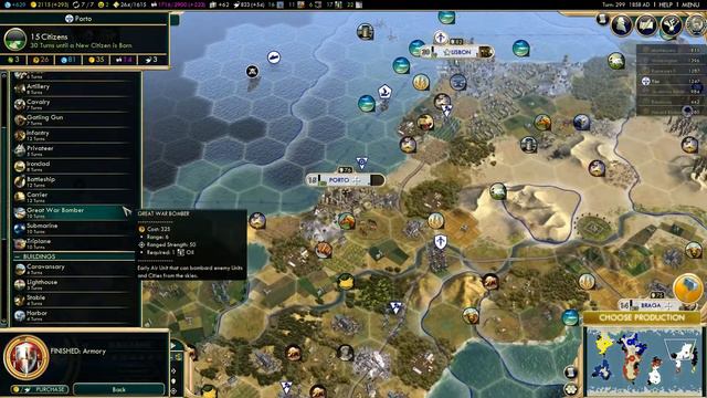 Civilization 5 - Portugal (Maria I) - Part 8 - Immortal - Let's Play with NAI смотреть онлайн