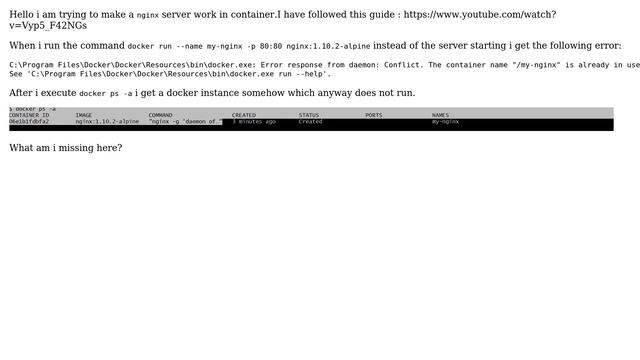 Can not run nginx webserver in docker смотреть онлайн