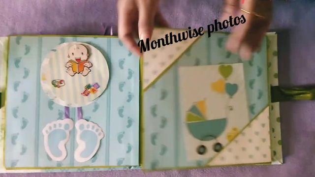 Baby scrapbooking ideas,Album,Handmade Baby Boy scrapbook,First year record Book DIY @Papersai arts смотреть онлайн