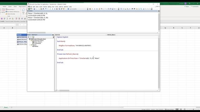 Create an Excel Macro (using VBA) to automatically refresh stock data смотреть онлайн