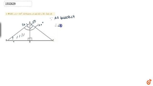 "In ` A B C ,/_A=100^0` ,`A D\ b i s e c t s\ /_A\ a n d\ A D_|_B Cdotfin d\ /_Bdot`" смотреть онлайн