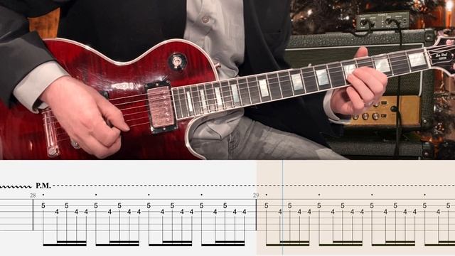 Carol of the Bells Trans-Siberian Orchestra Cover Guitar Tab Lesson Tutorial смотреть онлайн