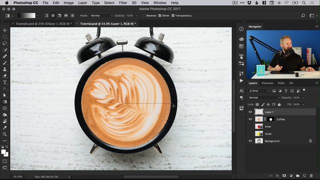 AWESOME Coffee Clock Composite Photoshop Tutorial смотреть онлайн