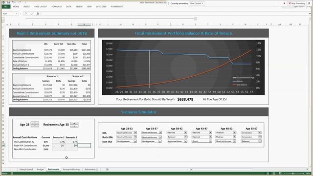 Ultimate Retirement Calculator - Free Excel Template смотреть онлайн