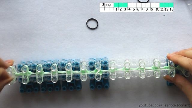 Фреска из резинок Rainbow Loom Bands на 13 столбиков "Панда" смотреть онлайн