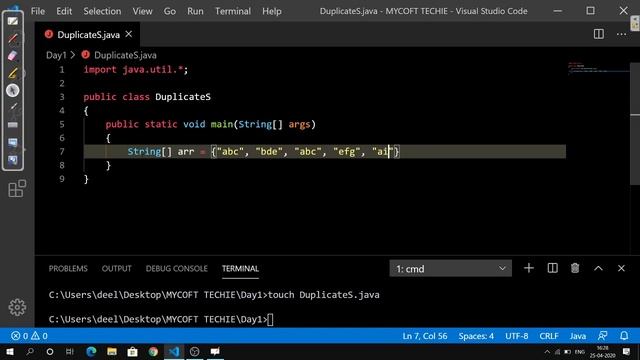 Duplicates Elements of a String Array || Programming in Java смотреть онлайн