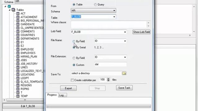 Batch export Oracle BLOB data to files смотреть онлайн