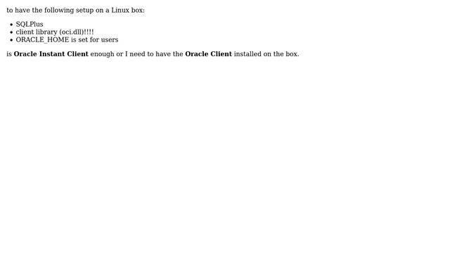 Databases: Oracle Client vs Oracle Instant Client on Linux! смотреть онлайн