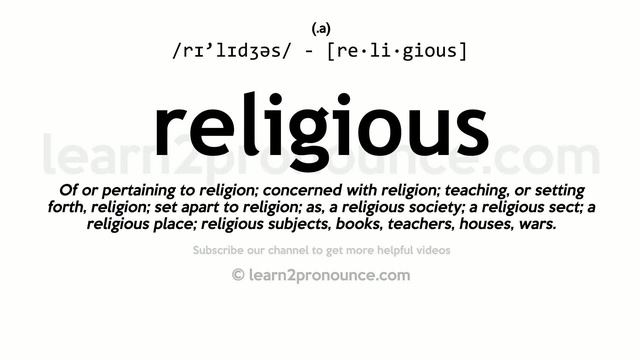 Pronunciation of Religious | Definition of Religious смотреть онлайн