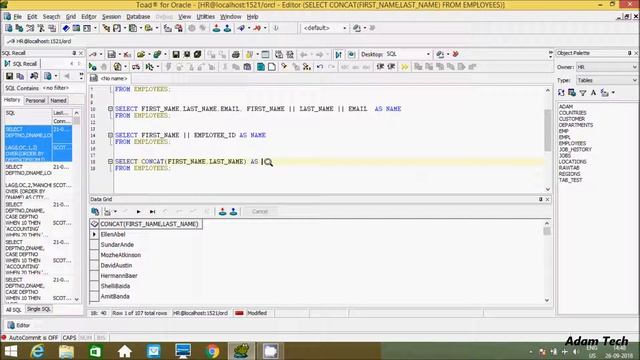 Concat Strings with or without Function in Oracle Database смотреть онлайн